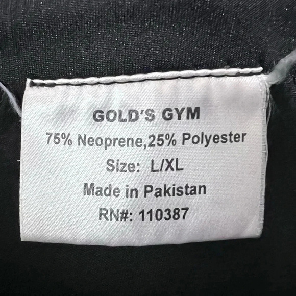 Gold's Gym Shorts Mens L/XL Black Neoprene Polyester Drawstring Waist Fitness - Picture 4 of 5